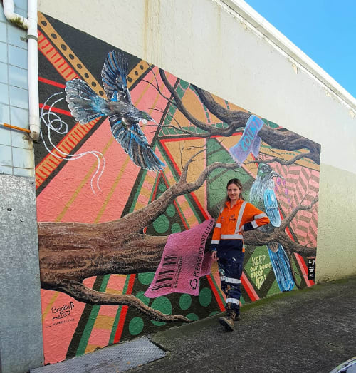 Resene nature mural 2020 | Murals by Manabell | Waiuku Village Butcher in Waiuku