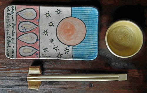 Sushi Set | Tableware by Cécile Brillet, Tierra i fuego ceramics