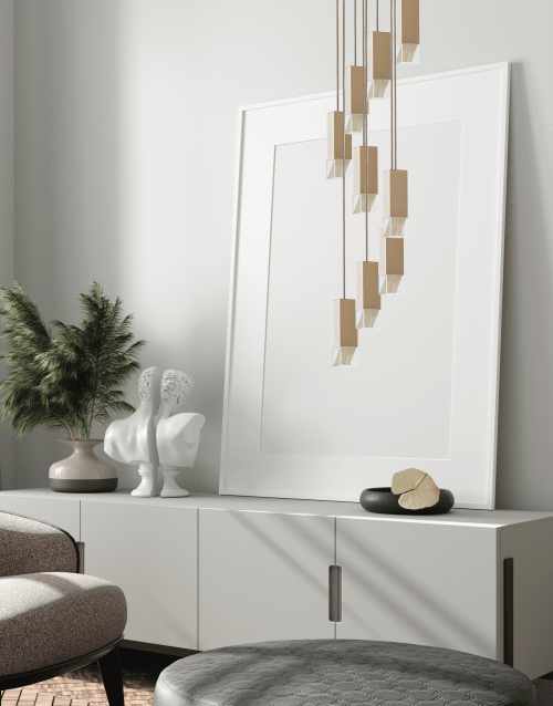 Lamp/One Brass 9-Light Chandelier | Chandeliers by Formaminima