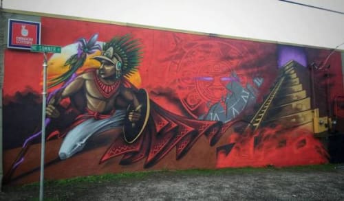 Aztec Mural | Murals by Ashley Montague | Angel Food & Fun in Portland