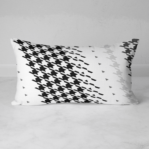 Modern Houndstooth Rectangular Throw Pillow | Pillows by Michael Grace & Co.