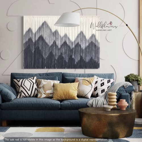 SIERRA Hand Dyed Custom Textile Mountain Wall Art | Wall Hangings by Wallflowers Hanging Art