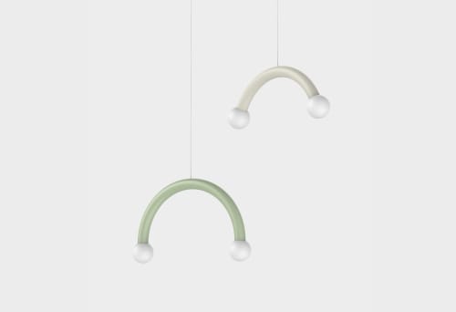 Set of 2 Pizza Pendant Lamps | Lamps by Adir Yakobi