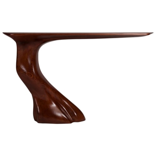 AmoFrolic Console, Stained Walnut, Wall mounted | Console Table in Tables by Amorph