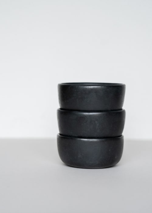 Black Matte Stoneware Mini Serving Bowl | Serveware by Creating Comfort Lab