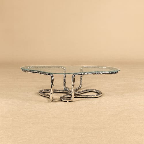 Steel & Glass Coffee Table — Lasso by Nitush Aroosh | Tables by Nitush Aroosh
