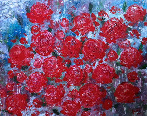 Mexican rose dream | Paintings by Elena Parau