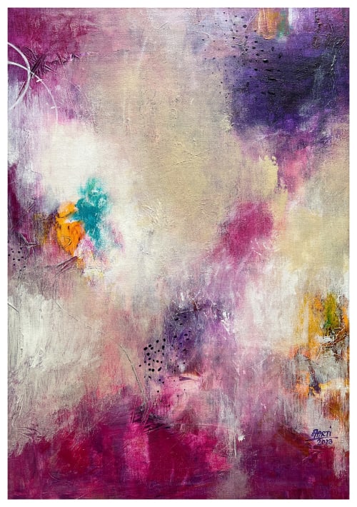 Boundless Dreams 1 | Oil And Acrylic Painting in Paintings by Aarti Bartake