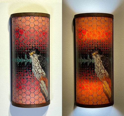 head phone hawk sconce in white | Sconces by Mad King Productions