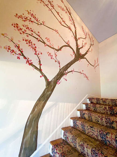 Cherry Blossom Interior Mural | Murals by Kelci Buss Design