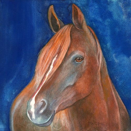 Red & Blue | Paintings by Catherine Twomey | DOG & PONY SHOW in Asheville