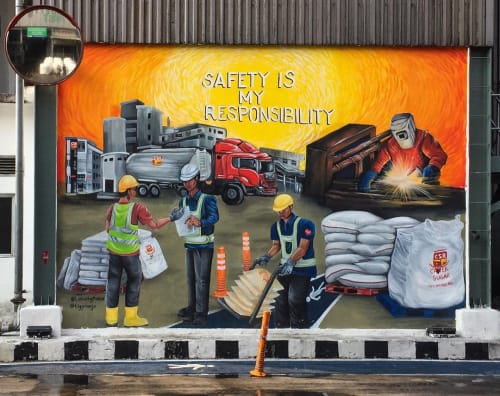 Safety Mural | Murals by Lakar by Mekar | Central Sugars Refinery Sdn. Bhd. in Shah Alam
