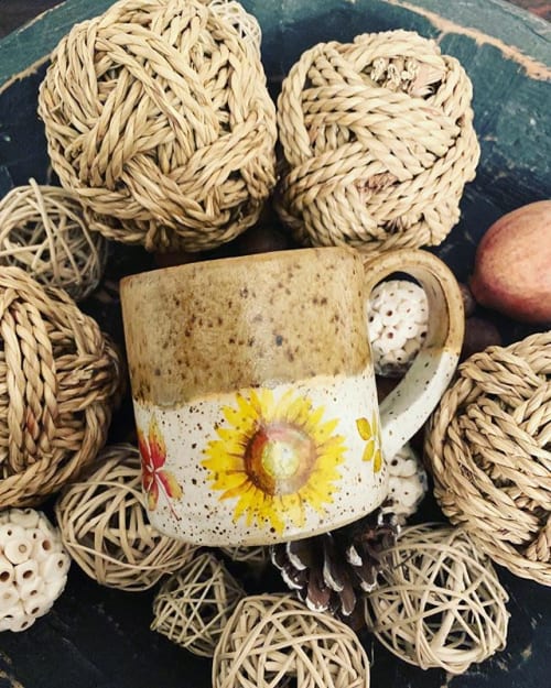sunflower mug | Cups by Three Stars and A Sun Ceramics