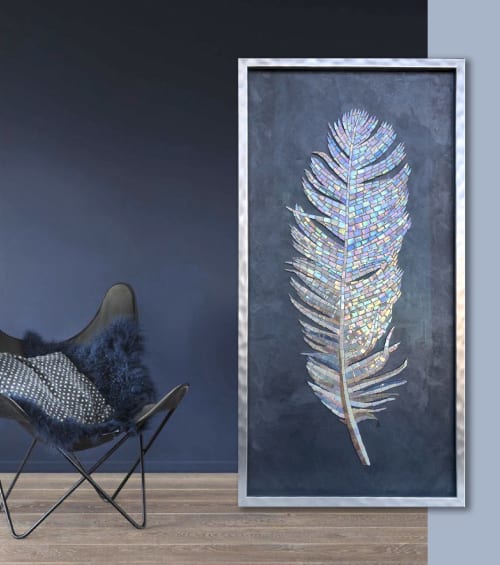 Feather mosaic artwork | Art & Wall Decor by Julia Gorbunova
