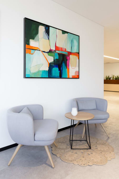 'Smooth Ways' large original abstract art painting print | Paintings by Sarina Diakos Art | Combined Insurance, a division of Chubb Insurance Australia Limited in North Sydney