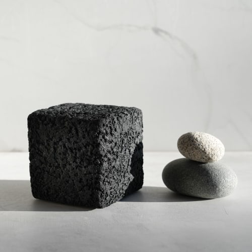 The Small Black Cube Sculpture | Sculptures by Carolyn Powers Designs