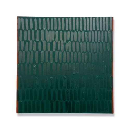 Untitled (dark green with red glow) | Paintings by Alissa Massey Studio