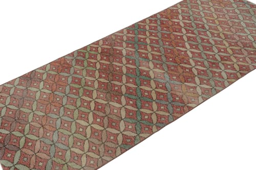 Vintage Zeki Müren Runner Rug in Red with Trellises | Rugs by Rug a