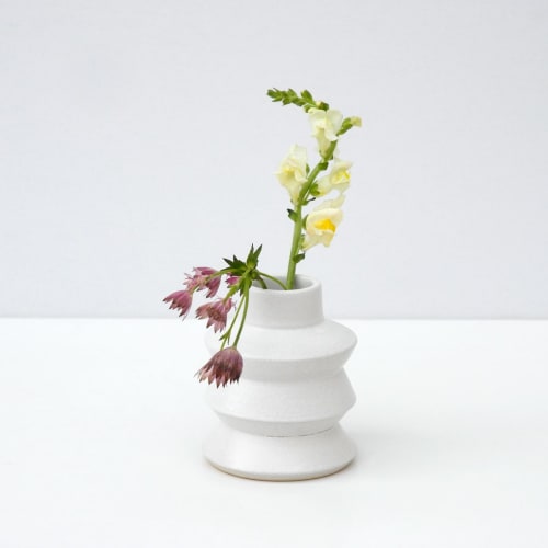 White Zig Zag Vase | Vases & Vessels by niho Ceramics