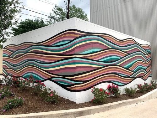Waller Creek Flow | Murals by Jason Eatherly | East Austin Hotel in Austin