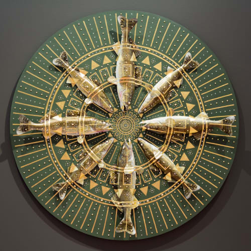 Embellished Fish Board | Sculptures by Cassandra Smith