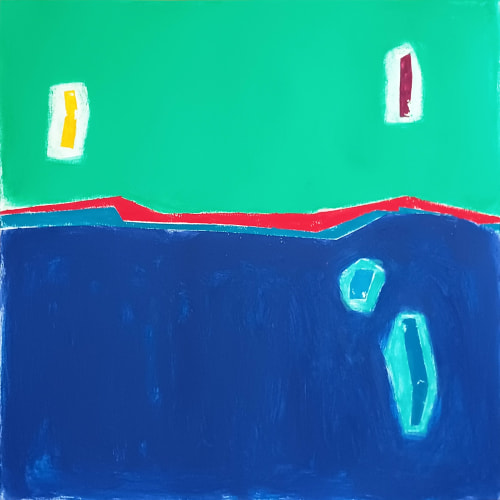 Line in the sea II | Paintings by Luis Medina