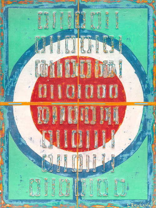 See the Good- binary code series - sold | Oil And Acrylic Painting in Paintings by L Rowland Contemporary Art