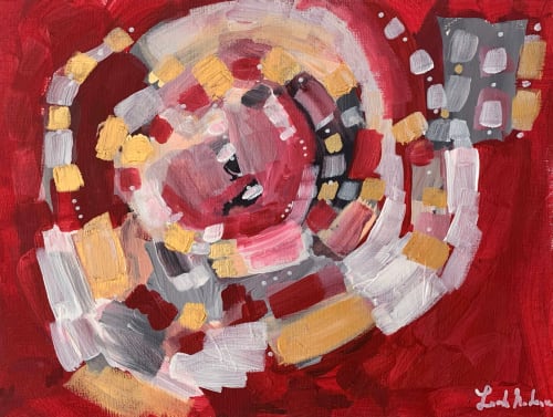 Crimson and Gold | Paintings by Leah Nadeau