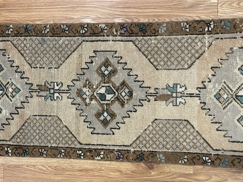 Hand-woven Turkish Rug Doormat | Small Rug in Rugs by Wool and Rug