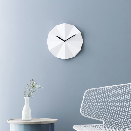 Delta Clock White | Decorative Objects by LAWA DESIGN