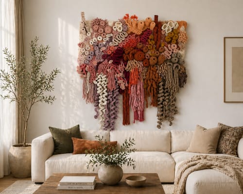 Burning Beneath the Tide | Wall Hangings by A Modern Take Fiber Art