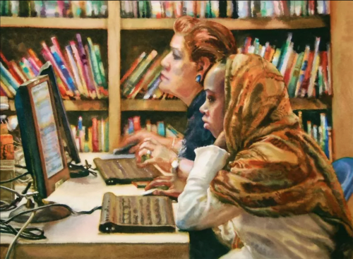 At the Library | Paintings by Karen Frey | Castro Valley Library in Castro Valley