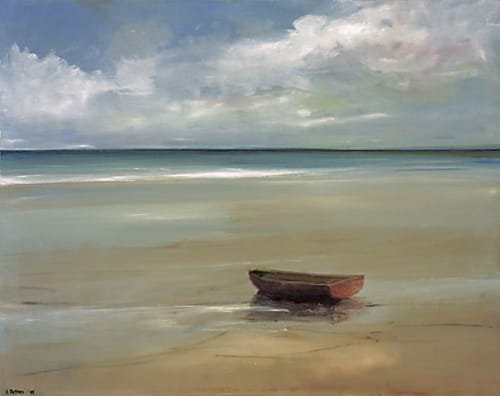 Anne Packard "On the Beach" | Oil And Acrylic Painting in Paintings by YJ Contemporary Fine Art