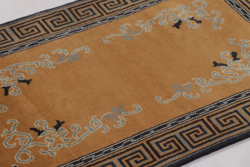 Rug & Kilim’s Chinese Art Deco Rug, Brown with Greek Key | Rugs by Rug and Kilim