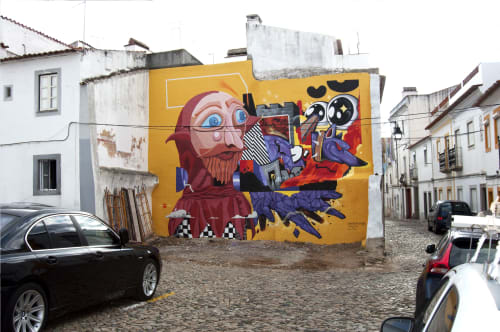 Cabeçudo Above the Clouds - Colab. w/ Julio Quirino | Street Murals by Le Funky