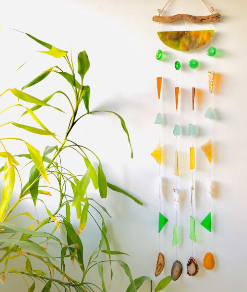 Meditation Glass Wind Chime | Wall Hangings by Samara Designs Studio