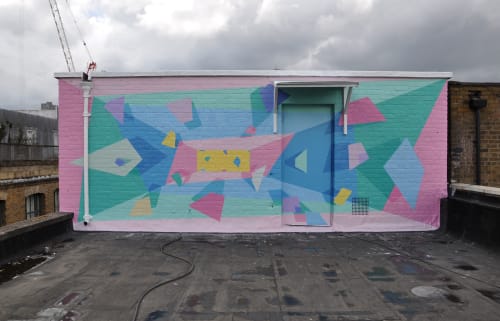 Jealous Rooftop Mural | Murals by Olly Fathers | Jealous Gallery and Print Studio in London