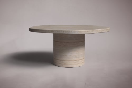 Viola Travertine Coffee Table | Tables by HamamDecor LLC