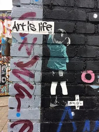 Art is Life | Street Murals by Polarbear - Stencils | NDSM in Amsterdam