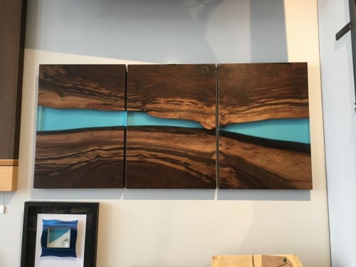 Epoxy and Wood Wall Art | Wall Hangings by Fjelsted Nord LLC