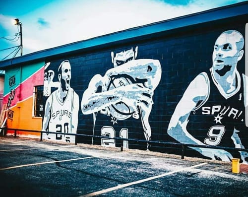 The Big Three | Murals by Albert Gonzales | Burger Culture in San Antonio