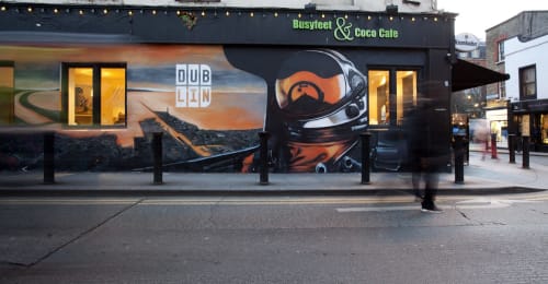 Spacer | Murals by Shane Sutton | Busyfeet & Coco Cafe in Dublin 2