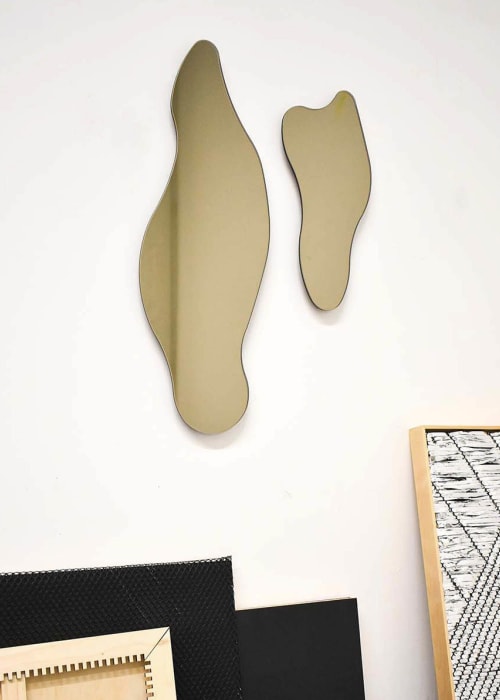 Islas Composition No. 2, Bronze Glass Mirrors (Set of 2) | Decorative Objects by Cheyenne Concepcion