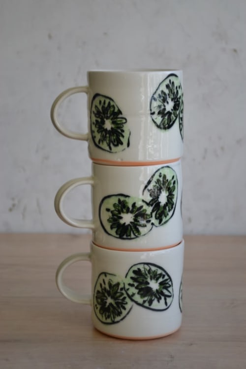 Kool KIWI | Cups by Natasha Swan Ceramics | Private Residence in Whitehead