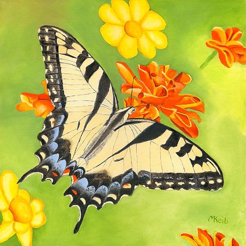 Swallowtail Butterfly - Original Oil Painting on Canvas | Oil And Acrylic Painting in Paintings by Michelle Keib Art