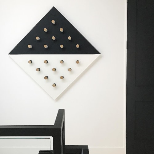 Peg Work - Triangle Yin Yang | Wall Sculpture in Wall Hangings by Bradley Duncan Studio