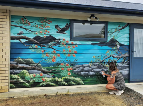 Native NZ mural | Murals by Manabell | Private Residence - Waiku, New Zealand in Waiuku