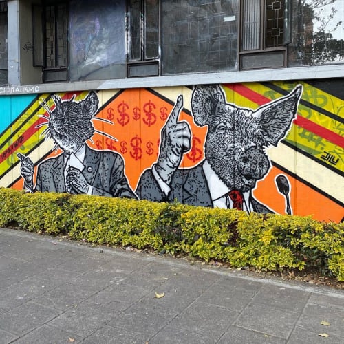No coma cuento / Don’t believe everything | Street Murals by DjLu / Juegasiempre | National Pedagogical University in Bogotá