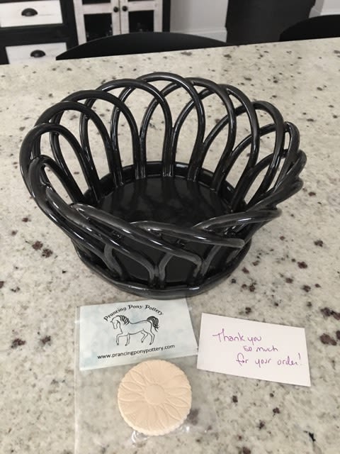 Bread basket | Tableware by Prancing Pony Pottery