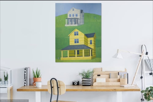 'Two Houses' oil painting by Scott Redden | Paintings by Scott Redden